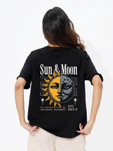 Black Female Premium Cotton T-shirt Sun & Moon