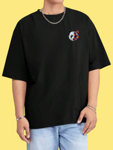 Abstract Panda colorful in black Premium Cotton T-shirt