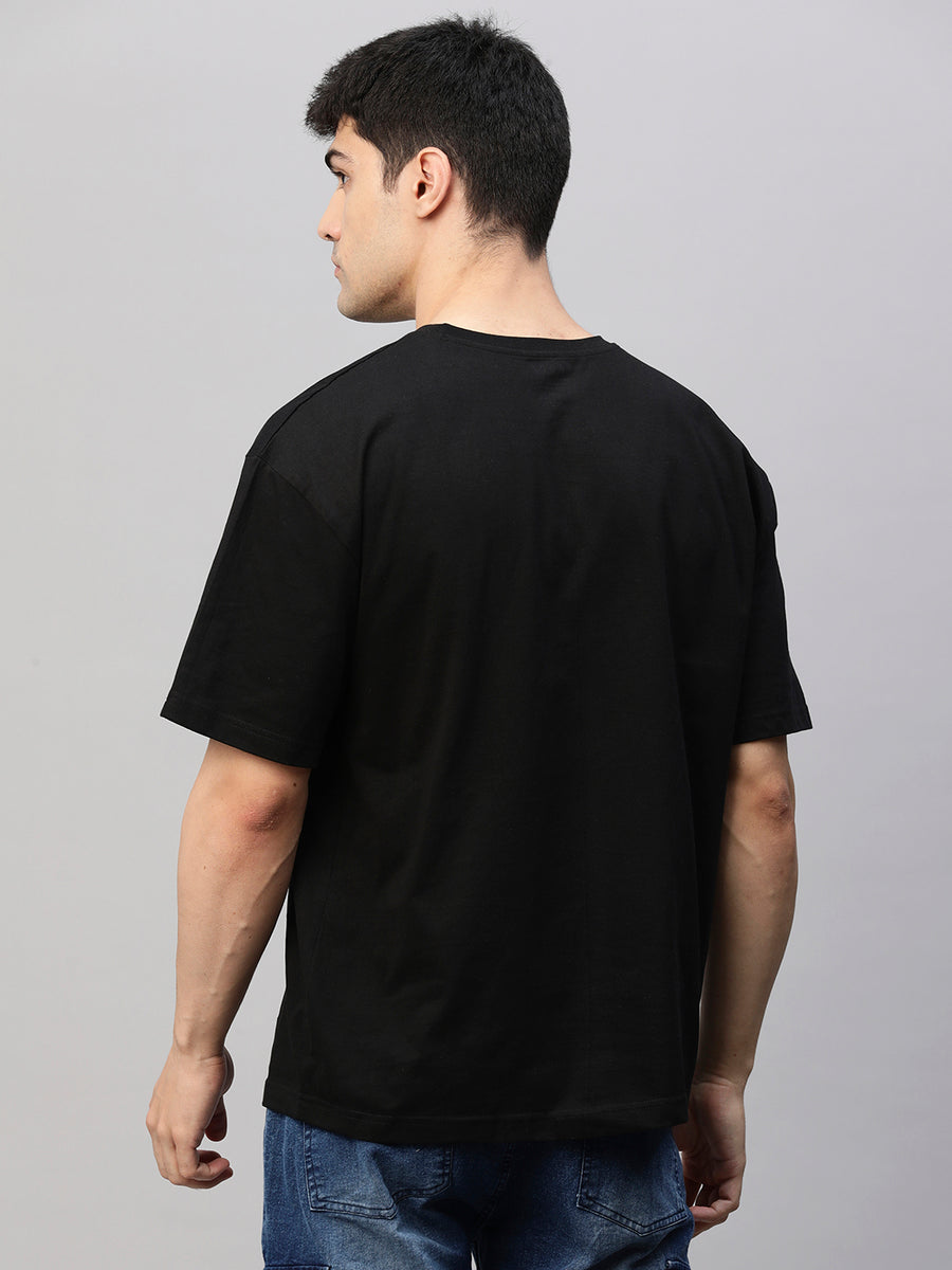 Nice Try Black Premium Cotton T-shirt With Swaggy Bunny