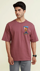 Maroon Premium Cotton Mens T-shirt Angry Jerry