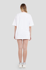 White Female Premium Cotton T-shirt Realistic