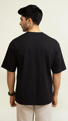 Black Premium Cotton Mens T-shirt Chill Master Panda