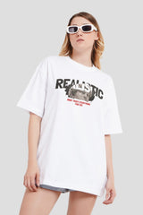 White Female Premium Cotton T-shirt Realistic