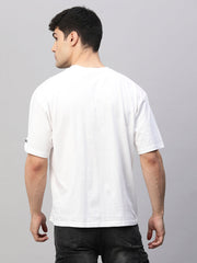 White Premium Cotton Mens T-shirt With Poisonus Black Spider