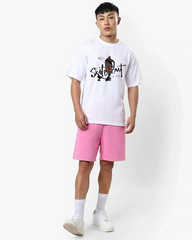 White Premium Cotton Mens T-shirt Urban Skating