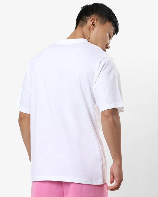 White Premium Cotton Mens T-shirt Urban Skating