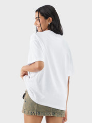 White Female Premium Cotton T-shirt Queen