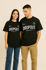 oversized black unisex Premium Cotton t-shirt with bold streetwear aesthetics