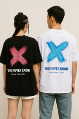 Couple Black and White Premium Cotton T-shirt X Design