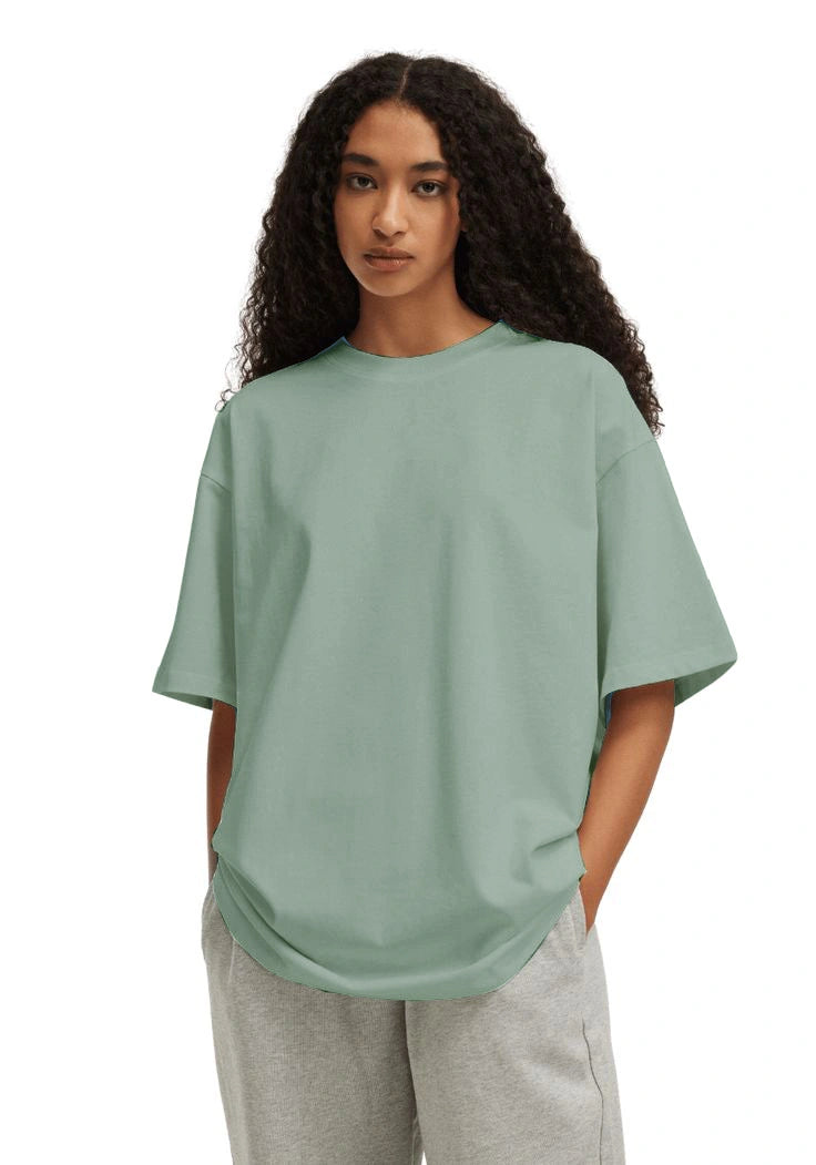 Light Green Female Premium Cotton T-shirt