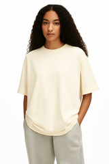 Cream Female Premium Cotton T-shirt