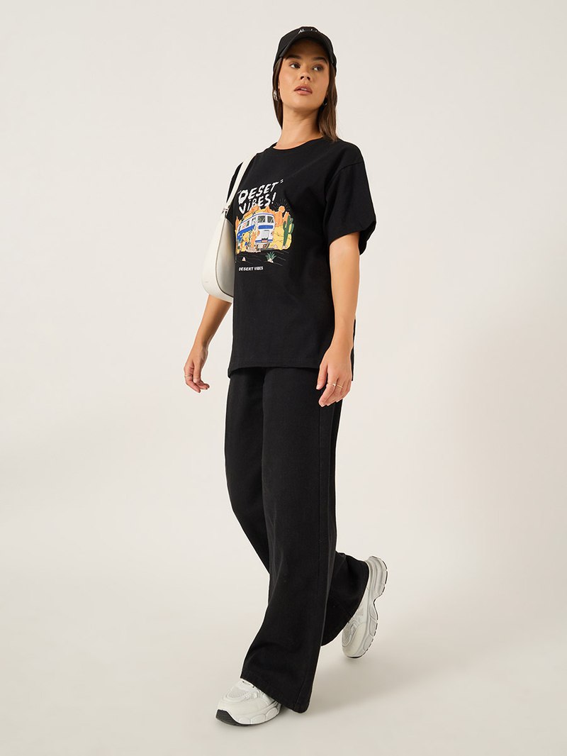 Deset Vibes On Black Premium Cotton T-shirt
