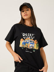 Deset Vibes On Black Premium Cotton T-shirt