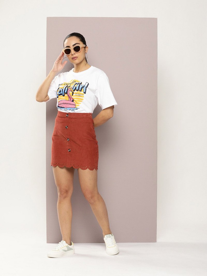Cali Girl On White Premium Cotton T-shirt