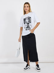 Fruits Basket On White Premium Cotton T-shirt