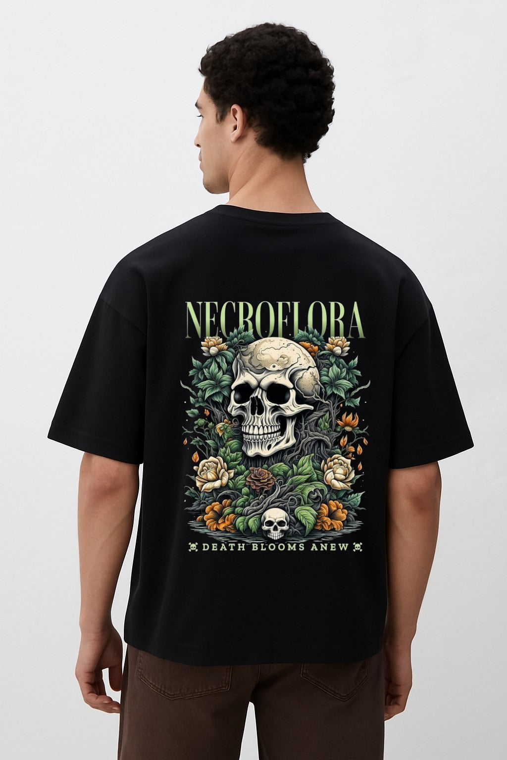 Black Premium Cotton Necroflora T-shirt