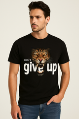 Don’t Give Up – Fierce Tiger Black Regular Cotton T-shirt (Copy) (Copy)
