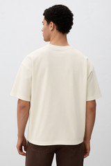 Cream Male Premium Cotton T-shirt