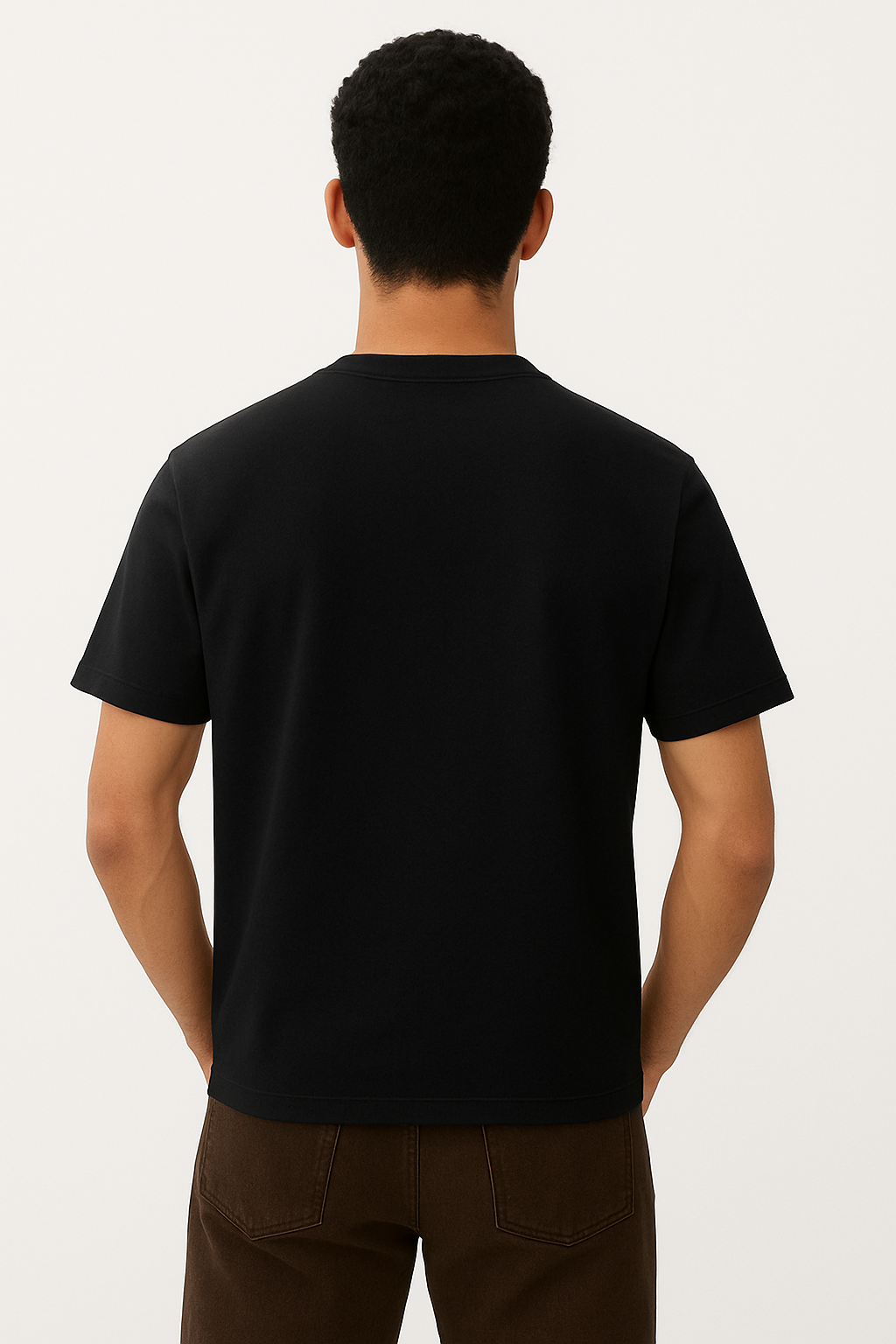 "Compromise with Caution" Street Black Regular Cotton T-shirt