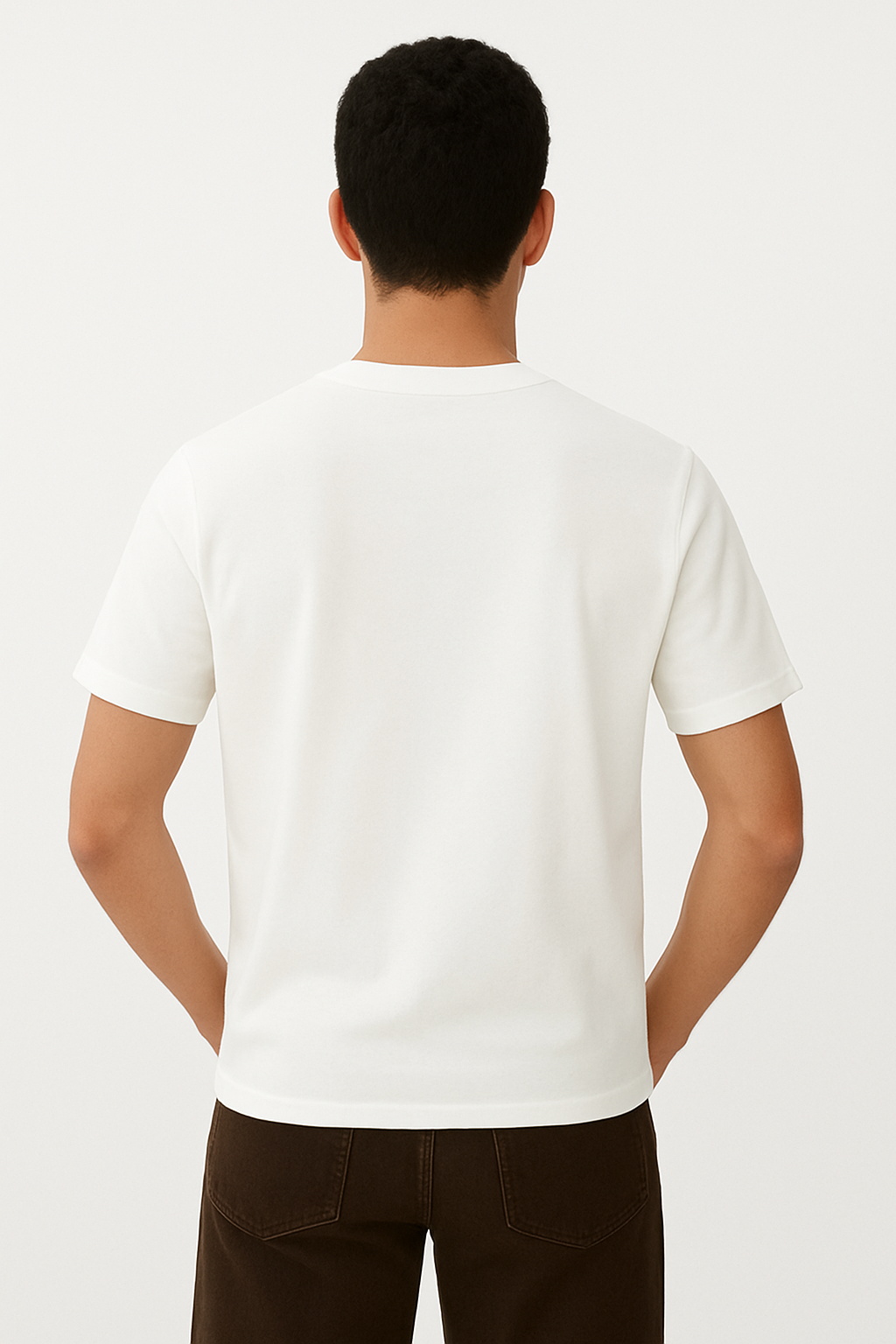 Man's Regular 100% Premium Cotton White T-shirt
