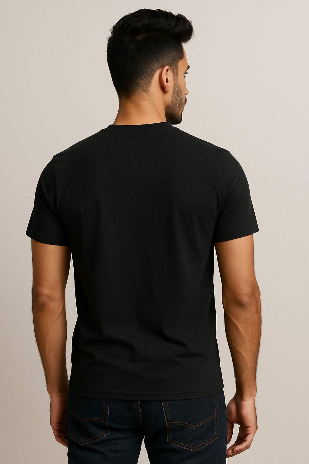 "Rebel Gaze" – Retro Resistance Graphic Black Regular Cotton T-shirt