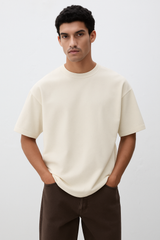 Cream Male Premium Cotton T-shirt