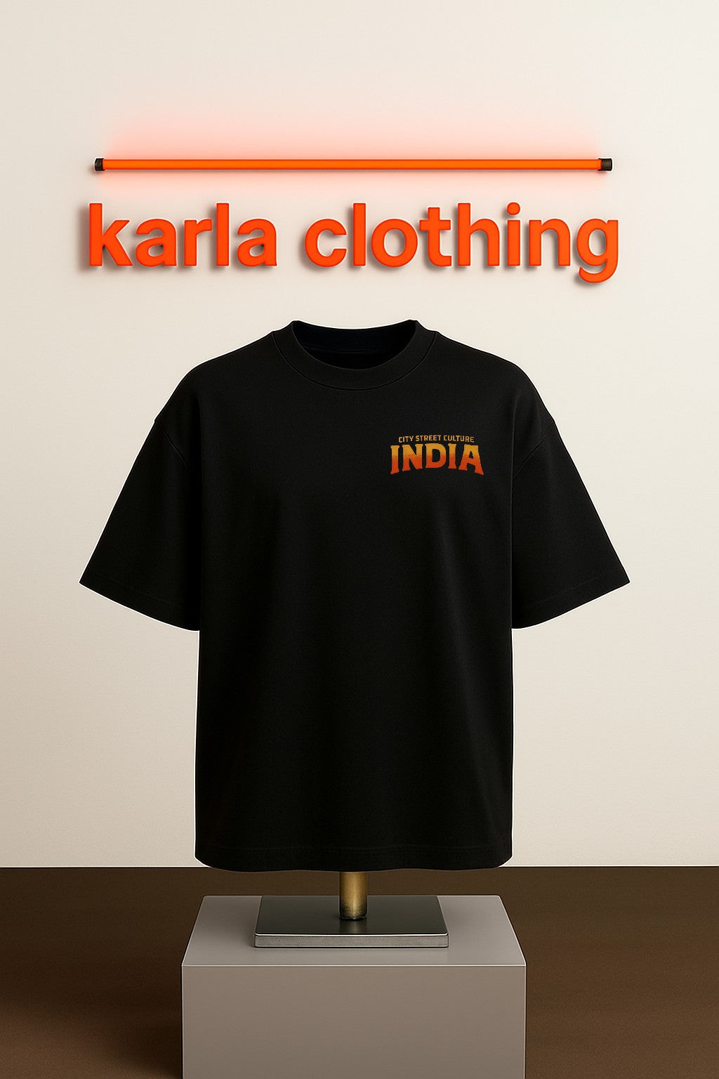 Black Male Premium Cotton T-shirt City Street Culture India